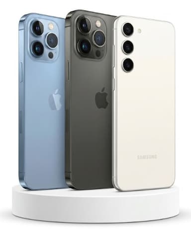 Phones on display