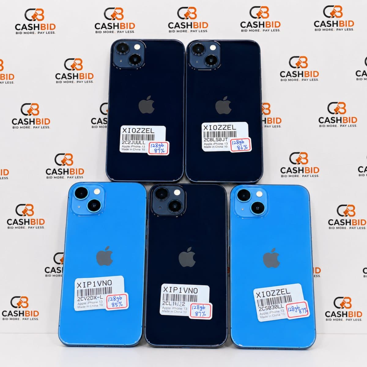 Apple iPhone 13 Bulk Lot (5 Units) | Mixed Colors | 128GB